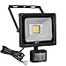 LTE LIGHTING EVEN Cly 20W LED Motion Sensor Floodlight Outdoor Security Flood Lights 1800 Lumens Waterproof IP66 Cool White 6000K (Without Plug)