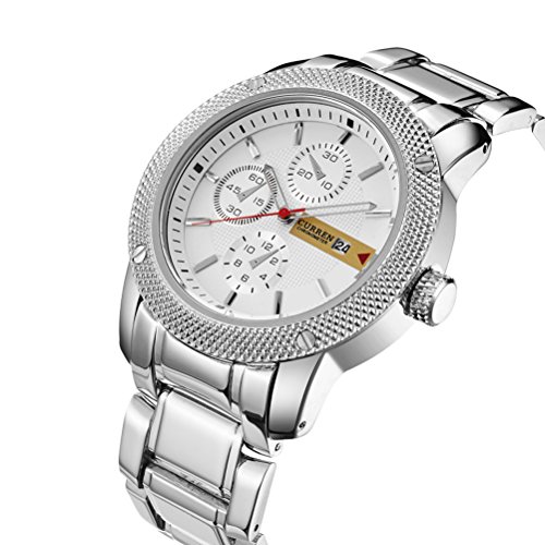 Reloj de Pulsera Redondo de Cuarzo Deportivo Curren 8069 con Reloj de Pulsera de Acero Inoxidable - Imagen 3