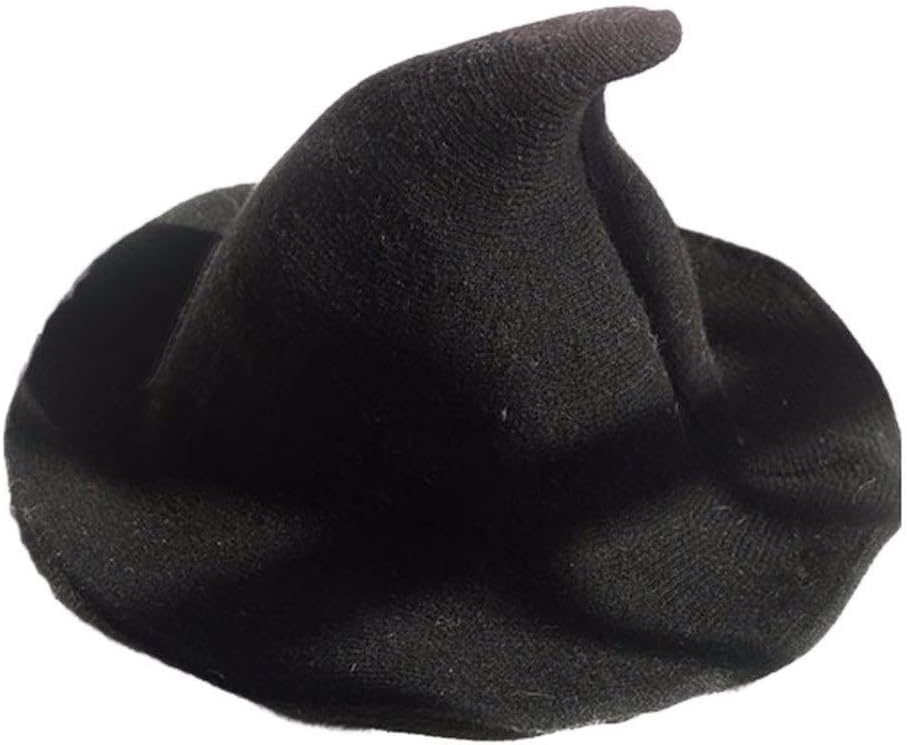 aaerp Witch Hat Sheep Wool Halloween Witch Hat Black