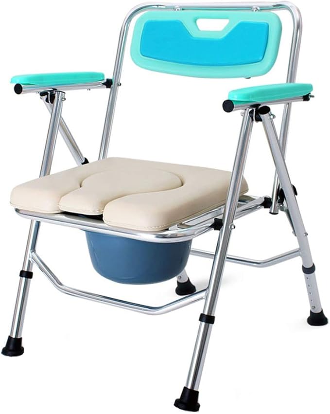 Silla de inodoro plegable con gran capacidad de rodamiento sobre