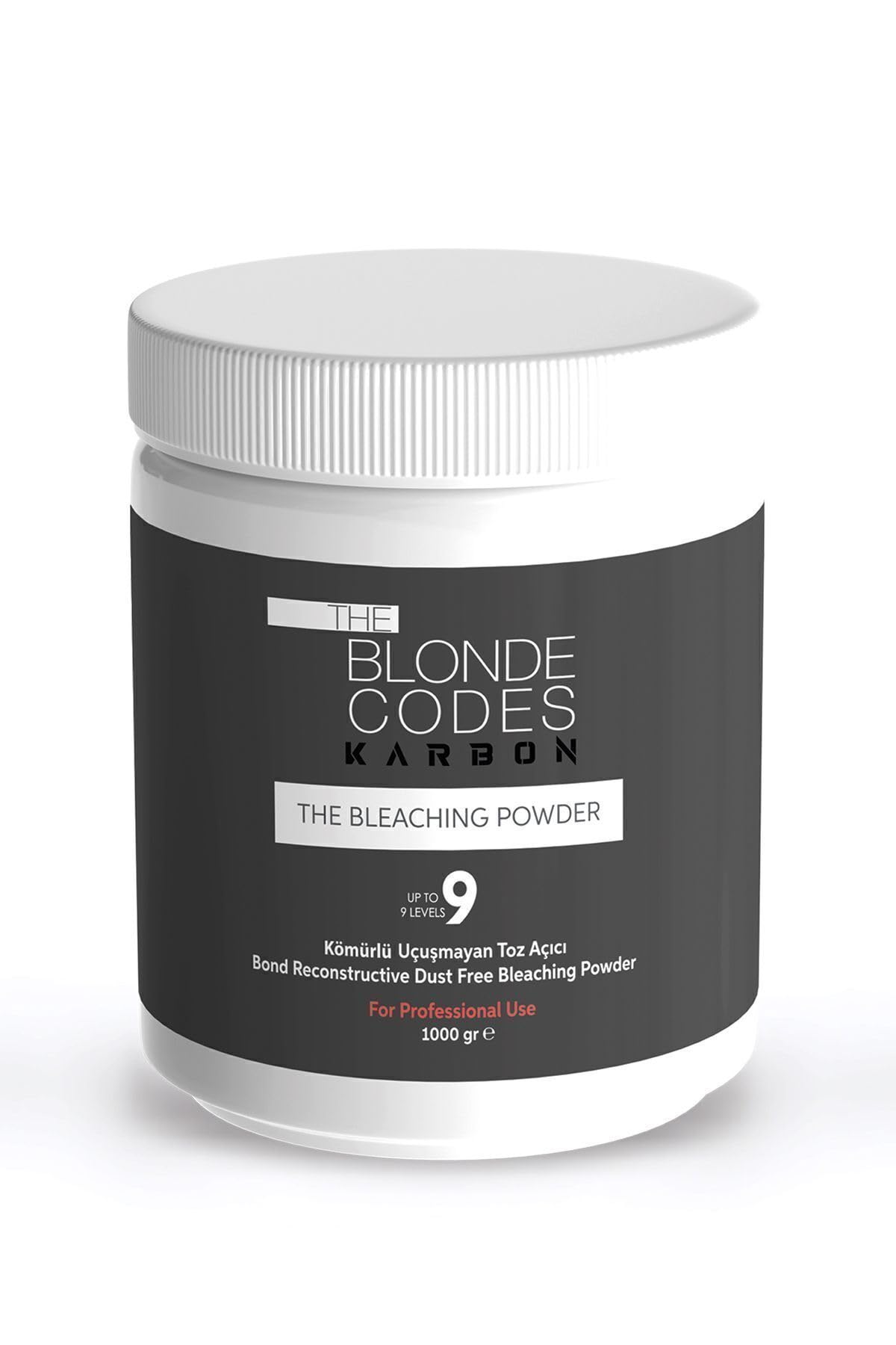 The Blonde Codes Dust Free Professional Hair Bleaching Powder 1000gr - Charcoal