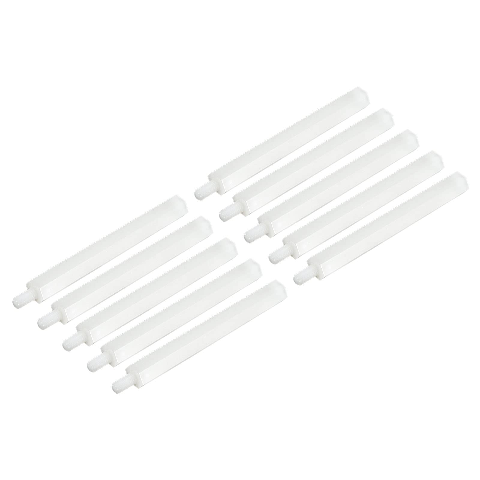 YOKIVE 30 Pcs Nylon Hexagon Threaded Spacer, Hex Spacer with Male Thread | Supporting The Motherboard, Great for Electronics Industries (M3 50+6mm)