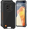 HGJTFANY Case for Oukitel WP28 (6.52") with Tempered Glass Screen Protector, Black TPU Bumpe Protection Cover Shockproof Soft Silicone Phone Case for Oukitel WP28 - Black