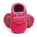 HONGTEYA Leather Baby Moccasins Hard Soled Tassel Crib Toddler Shoes for Boys and Girls…