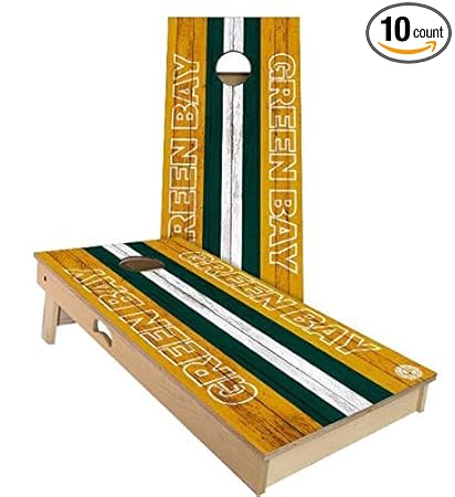Amazon Com Skip S Garage Green Bay Football Cornhole Board Set