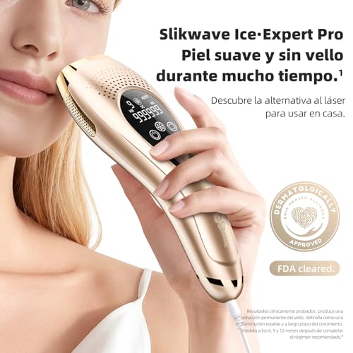 IPL Women's Laser Epilator with Cooling Function, IPL Epilator for Women and Men, Hair Removal Device for Face, Legs, Armpits and Bikini Area, 9 Energy Levels Rose Gold Pro