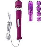Finever Power Massager Big Tool Electric Foot Neck Back Hand Leg Arm Shoulder Massage Aches Sports Recovery for Women (Purple Big Massage and Pocket Toy)