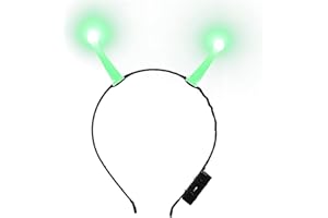 jojofuny Glowing Costume Headband Lightweight Hair Accessory for Halloween Party Dress up and Cosplay 7.08X5.90X0.62In
