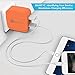 iPhone Charger, Smart Multi-Port USB Travel Wall Charger with Hidden LED Indicator Light by Wanshine for iPhone X/ 8/ 7, Samsung Galaxy S8/ S7, HUAWEI HTC Nexus Moto Blackberry (Orange 2 Port LED)