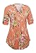 Dokotoo Womens Plus Size Casual Ladies Work Maternity Floral Print Short Half Cuffed Sleeve Fall Blouse Tops Plus Size Orang Large