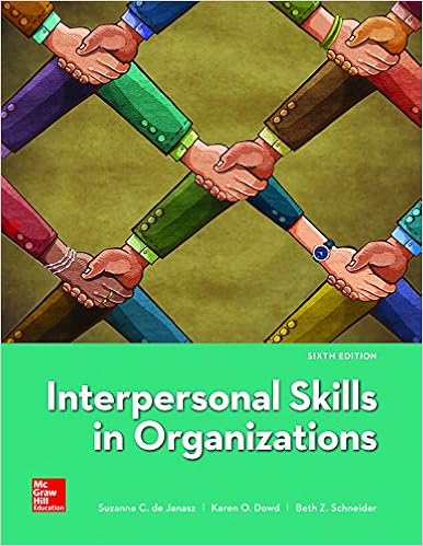 Loose Leaf For Interpersonal Skills In Anizations De Janasz Suzanne Dowd Karen Schneider Beth 9781260141436 Books Loose Leaf For Interpersonal Skills In Anizations De Janasz Suzanne Dowd Karen Schneider Beth 9781260141436 Books