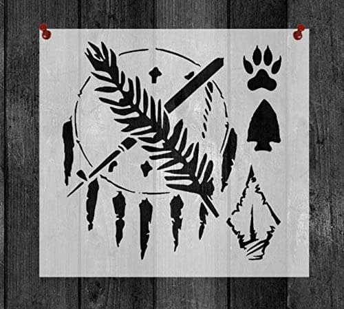 amazoncom native american reusable stencil 8x11 sheet