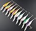 Fishing Lures Hard Bait Minnow Swimbait Crankbait Jerkbait Popper Topwater Lures with Treble Hooks 3D Eyes Freshwater Saltwater Fishing Lures for Bass Trout Walleye Pike Catfish 3.9in 0.35oz 10pcs