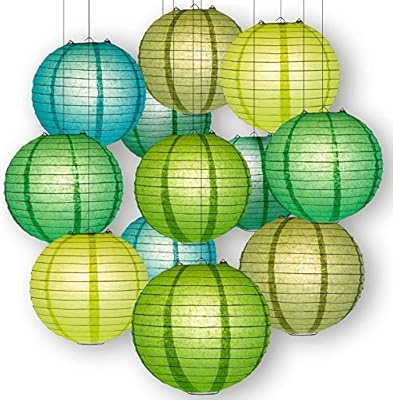 Quasimoon Paperlanternstore Com Greenery Color Party Pack Parallel
