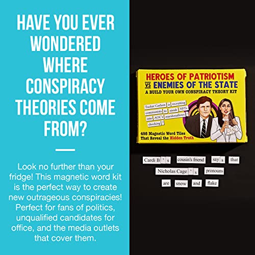 Build Your Own Conspiracy Theory Kit - 451 Word Magnet Tiles For Fridge, Funny Adult Word Game - View #4