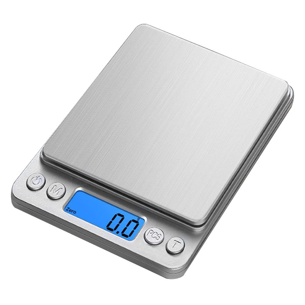 秤 3kg0.1g単位 はかり デジタルスケール 電子秤 バッテリ付き トレー2個付き 簡易日本語取扱説明書付き商品画像