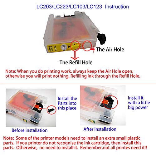 FINK-LC123-Cartucho-de-Tinta-vacia-Recargable-Compatible-con-impresoras-Brother-MFC-J6920DWMFC-J6520DWDCP-J132WDCP-J4110DWMFC-J4510DWMFC-J6720DWMFC-J470DWMFC-J4610DWDCP-J152W