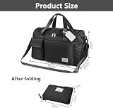 Flintronic Lightweight Travel Gym Duffel Foldable 50L Wet Dry Black view 3