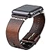 MAIKES Compatible with Apple Watch Strap 42mm 38mm 40mm 44mm 4 Colors Oil Wax Leather Watch Band Replacement for iWatch Apple Watch Series 4/3/2/1 (Band for Apple Watch 44mm, Dark Brown+Black Buckle)