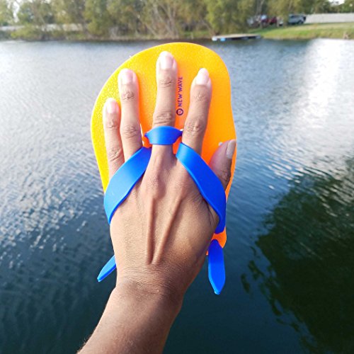New Wave Contoured Swim Paddles Swimming Hand Paddles for SwimRun
