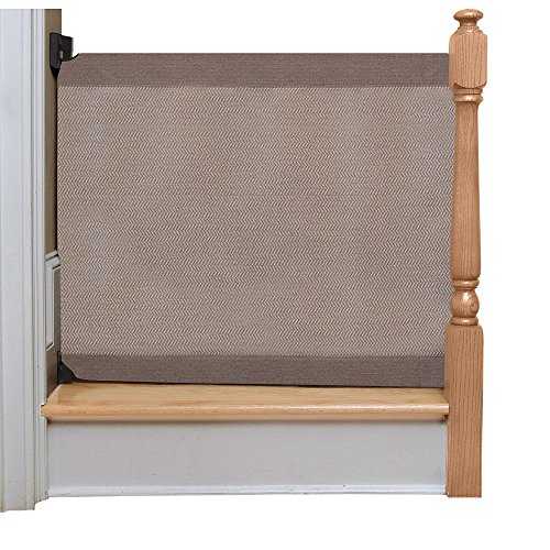 The Stair Barrier Wall to Banister Gate, Modern Grey, Wide