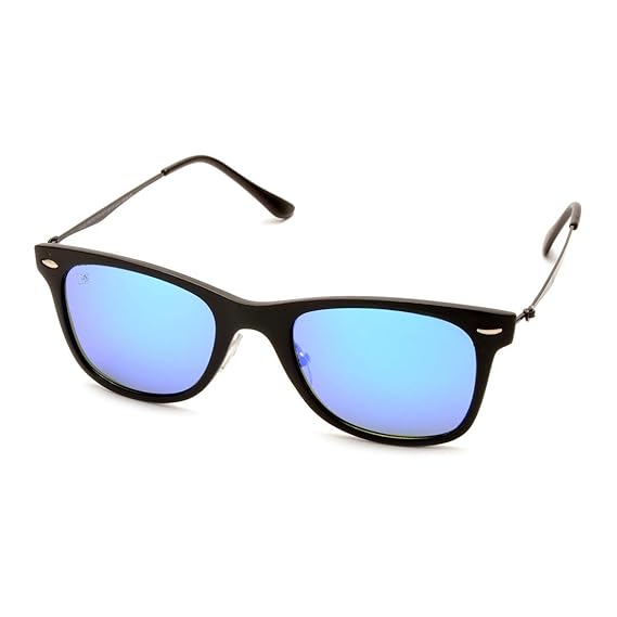 Polarized Wayfarer Unisex Sunglasses - (MTV-153-C4|50|Blue Color Lens)