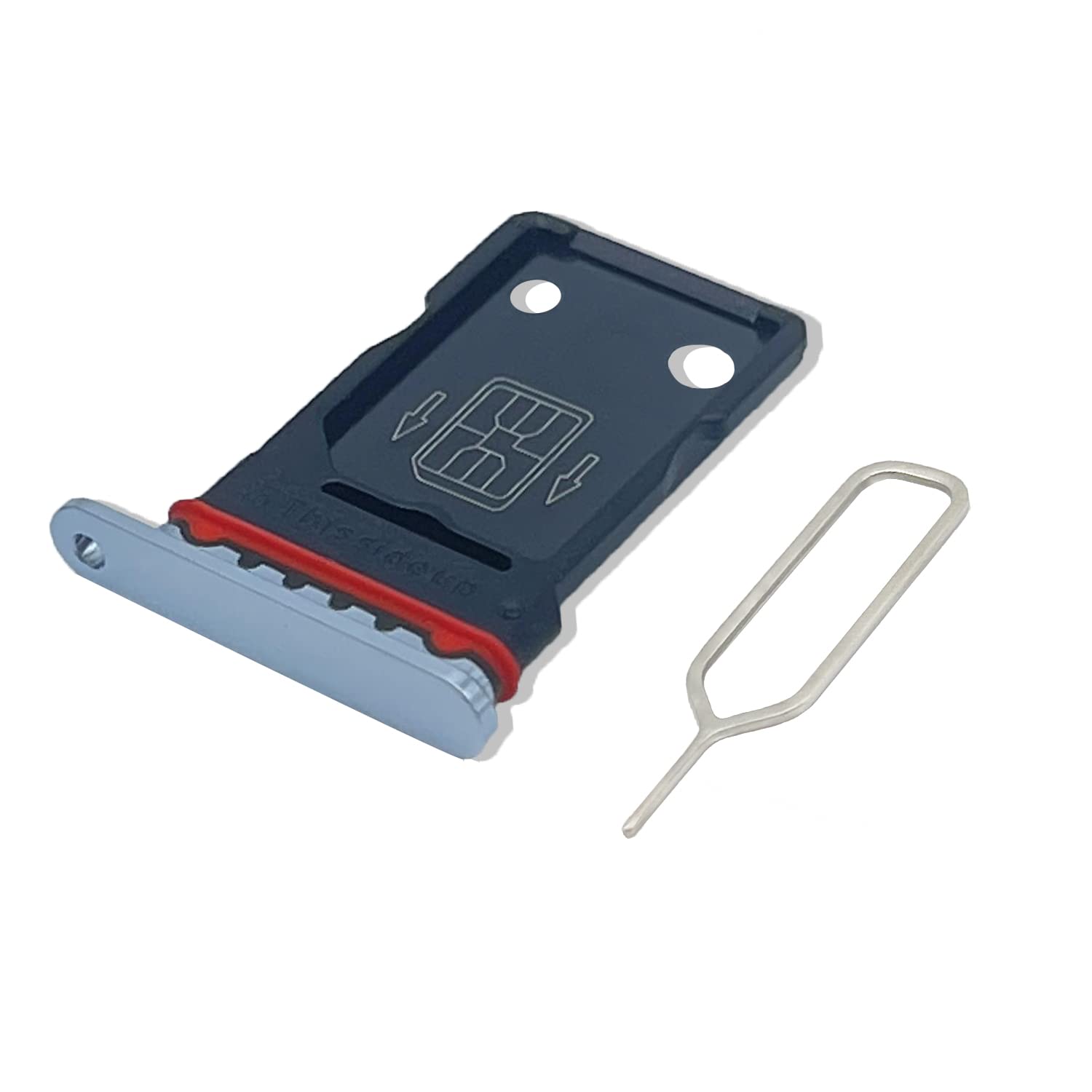 Eonpam Original DUAL SIM Card Slot Tray Holder Replacement for (Oneplus 8T) Incl SIM Pin (Silver)