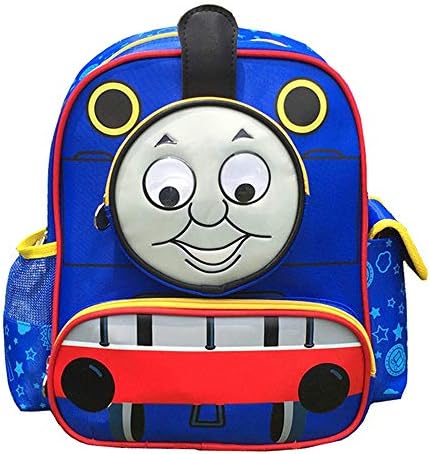 Toddler Kid's Backpack Waterproof Cartoon Thomas and His Friends Railway Kindergarten Child Book Bag Snack Nursery School Bag for Kids Boys Girls (Blue 2, M-11.014.7112.5 IN)