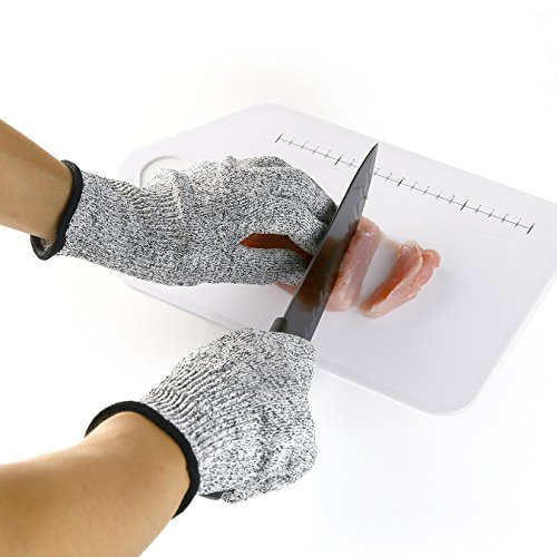 Cut Resistant Gloves, Level 5 Professional Grade Protection Food Grade