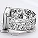 FresherAcc Compatible with Apple Watch Band 40mm 44mm Series 5 4 38mm 42mm Series 3 2, Floral Replacement Straps Compatible for iWatch Bands Bling Women Girls (Silver 42mm 44mm)