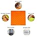 Hyper Pet LickiMat Slow Feeder Dog Mat for Food and Treats (Fun Alternative to Slow Feeder Dog Bowls -- Boredom Buster and Calming Companion for Dogs and Cats,) Orange