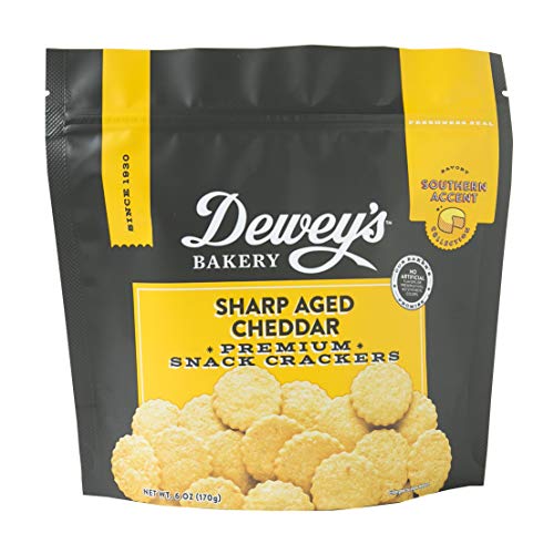 Dewey's Bakery Sharp Aged Cheddar Crackers | Baked in Small Batches | Simple, Clean Ingredients | Southern Inspired Recipe | 6 oz (Pack of 4) - Thumbnail 4