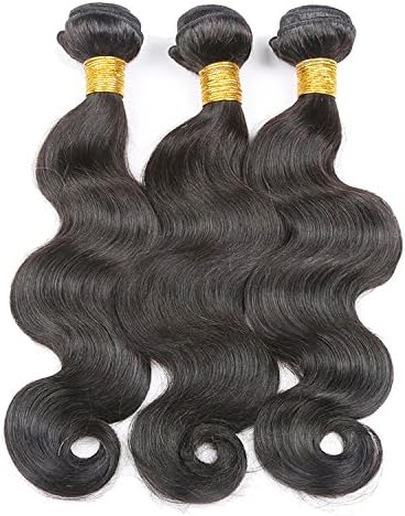3 Bundles Of Brazilian Virgin Human Hair Weave Body Wave Hair Extensions Natural Color 95-100g/pc (24 24 26)