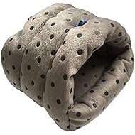WOWOWMEOW Small Animals Warm Hanging Cage Cave Bed for Hamsters, Guinea-Pigs, Rats and Chinchillas (M, Dot-Grey)