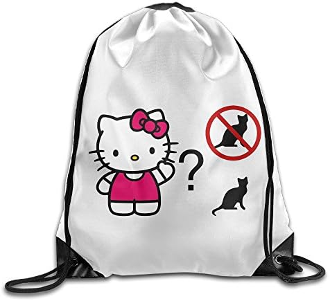 Hello Kitty Is And Is Not A Cat Drawstring Backpack Sackpack