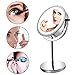 10x Magnified Lighted Makeup Mirror Touch-Sensor Dimmable Double Sided Magnifying Mirror Standing 360°Swivel Vanity Mirror Battery Operated 7