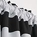 Deconovo Striped Room Darkening Curtains Rod Pocket Black and Greyish White Striped Curtains for Living Room 52W X 84L Black 2 Panel Curtains