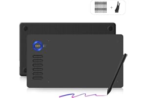 VEIKK A15 Graphics Drawing Tablet with 10x6 Inch Area, 12 Shortcut Keys, 8192 Levels Pressure Battery-Free Pen with Tilt Func