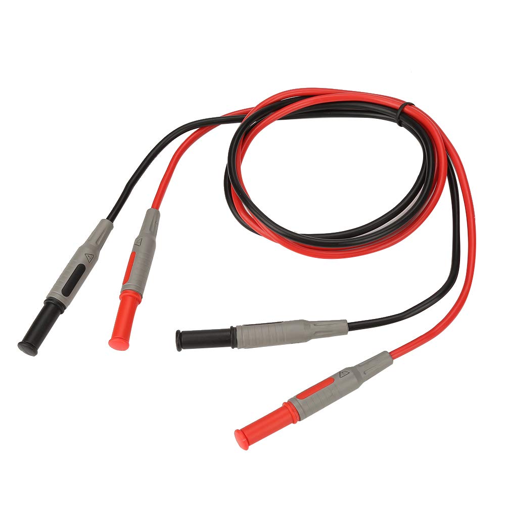 P1032 Banana Plug Test Leads, 4mm Banana Plug Test Line Injection Molded Straight to Straight Multimeter Wire Cable