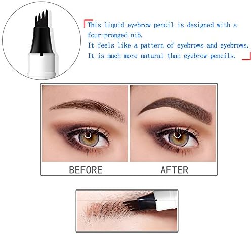 Kiss Beauty Eyebrow Pen,Eyebrow Long Lasting Tint Dye Cream,Waterproof,Smudge-Proof(02 Brown)