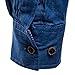 LOCALMODE Men's Casual Dress Shirt Button Down Jeans Shirt Fashion Denim Shirt Black L