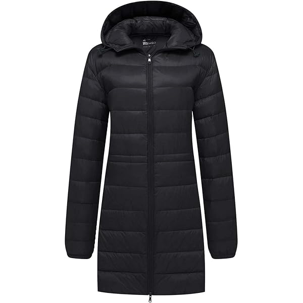 wantdo Women's Quilted Down Jacket Light Weight Puffer Coat Hip