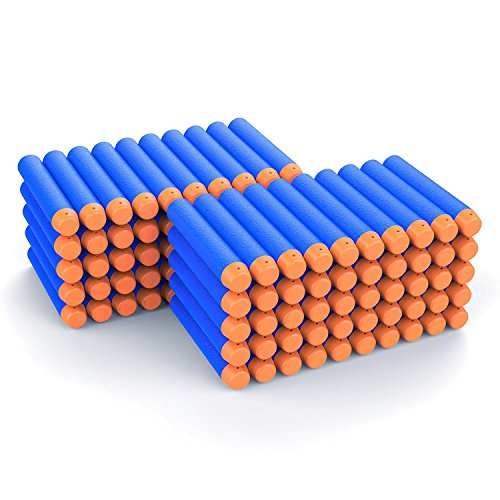 AMOSTING Refill Darts 100PCS Bullet for Nerf N-Strike Elite Zombie Strike Rebelle - Blue