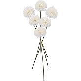 NOLITOY 6 Pcs Simulated Dandelion Flower - Lifelike White Artificial Flowers for Wedding Bouquets, Elegant Dandelion Decor for Vase, DIY Craft Arrangements and Home Party