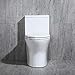 WOODBRIDGE B-0050 T-0031/B0500 T-0031 Short Compact Tiny One Piece Soft Closing Seat, Toilet for Small Bathroom, White