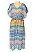Yonala Womens Colorful Chiffon Drawstring Swimsuit Cover Ups Long Beach Dress