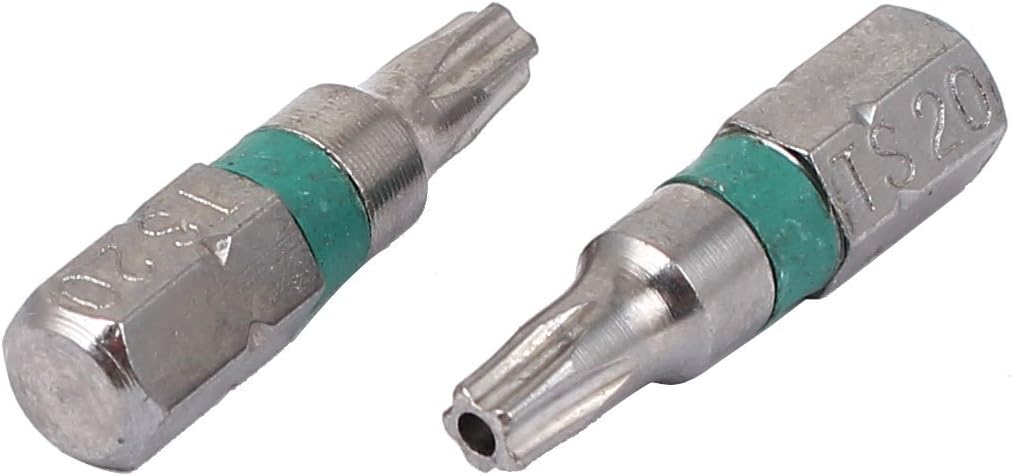 Sourcingmap 25mm x 6.3mm TS20 Magnetic Torx Security Screwdriver Bit 4 Pcs, Variety pack - Image 3