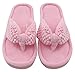 ULTRAIDEAS Women's Popcorn Flip Flop House Slipper with Memory Foam (Dark Pink,Size 9-10)