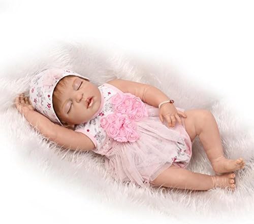 Reborn Baby Dolls Newborn Real Baby Doll (Silicone Full Body, Washable) 22 inch Weighted Cute Lifelike Reborn Dolls
