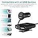 4 Ports USB Car Charger, CHGeek Front/Back Seat Car Charger 48W 9.6A with 6FT Extension Cord for iPhoneX, Android, Camera, Headphone, and other USB devices